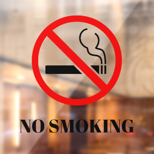 Pour Fenêtre NOUVEAU ! Autocollant anti-tabac - 12x12 carré - p