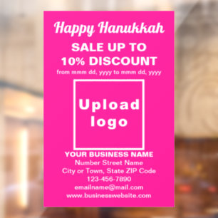 Pour Fenêtre Vente de Hanukkah d'affaires sur Autocollant de Fe