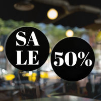 Vente de vitrine de magasin moderne autocollant de