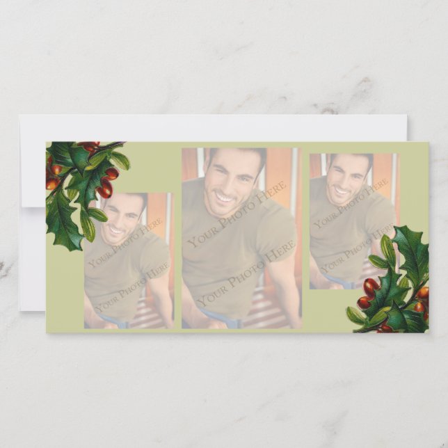 Pour Fêtes Annuelles 3 images Cartes photos de Noël (Devant)