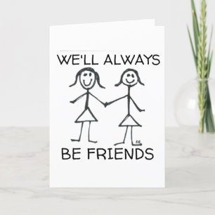POUR FÊTES ANNUELLES AMITIÉ AMITIÉ BFF CARTES DE SALUT