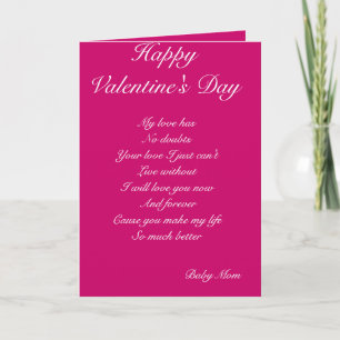 Pour Fêtes Annuelles Baby Maman cartes de voeux de la Saint-Valentin