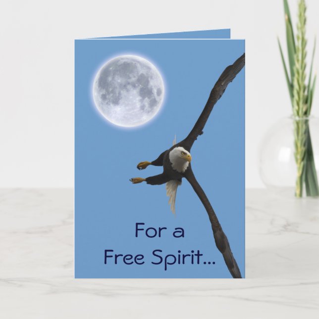 Pour Fêtes Annuelles Bald Eagle Free Spirit Vol Collection Cartes (Devant)