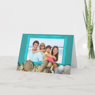 Pour Fêtes Annuelles Beach Shells Famille Photo Frame Cartes de fin de 