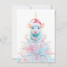 Belles cartes de Noël de rat