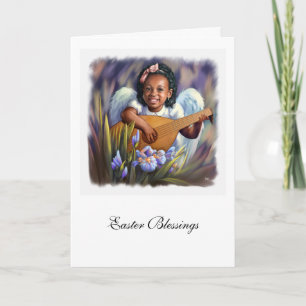 Pour Fêtes Annuelles Bénédiction de Pâques. Cartes de voeux Little Afro