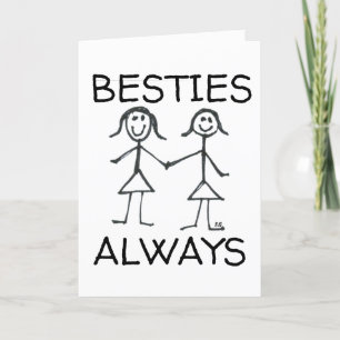 POUR FÊTES ANNUELLES BESTIES BFF PETITS AMIS ANNIVERSAIRE CARTES DE SAL