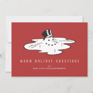 Pour Fêtes Annuelles Bonhomme de neige fondu - Cartes de vacances amusa