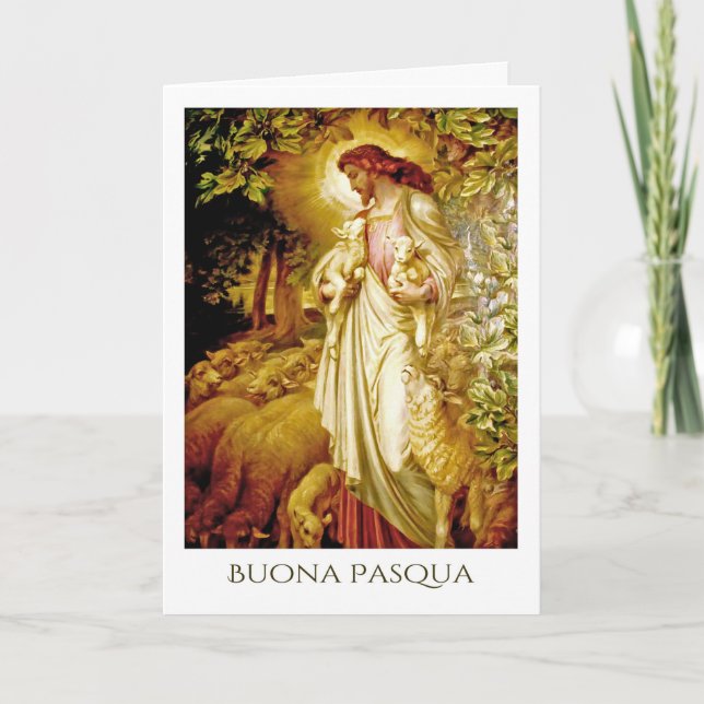 Pour Fêtes Annuelles Buona Pasqua. Cartes de Pâques en italien (Devant)