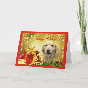 Pour Fêtes Annuelles Cadeaux de cartes de Noël Golden Retriever