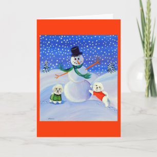 Pour Fêtes Annuelles Cartes Bichon Frise