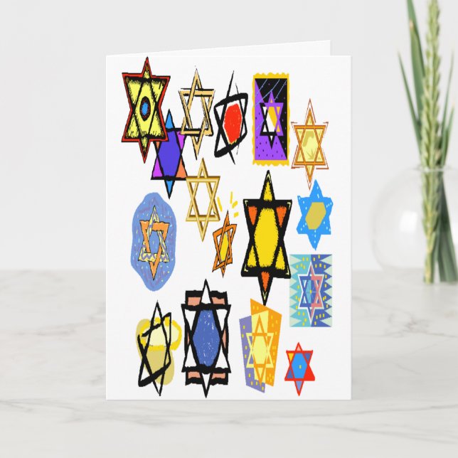 Pour Fêtes Annuelles Cartes Chanukkah (Devant)