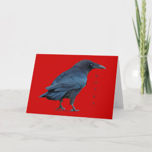 Pour Fêtes Annuelles Cartes Collectives Raven noir debout