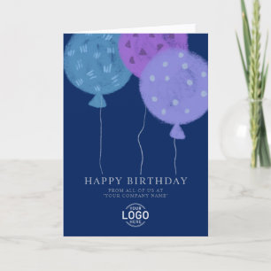 Pour Fêtes Annuelles Cartes d'anniversaire affaires avec ballons à logo