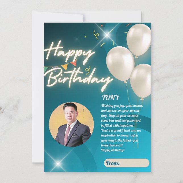 Pour Fêtes Annuelles Cartes d'anniversaire personnalisées uniques - Fun (Devant)