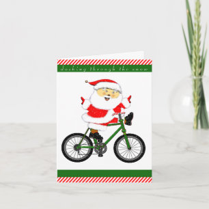 Pour Fêtes Annuelles cartes de fin de année cyclistes