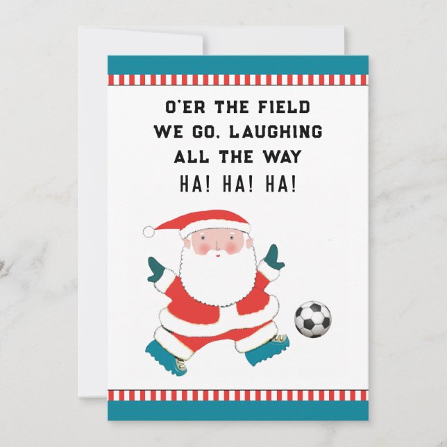 Pour Fêtes Annuelles Cartes de fin de année de Noël de football (Devant)