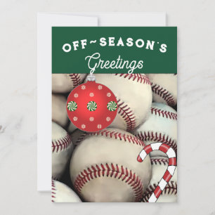 Pour Fêtes Annuelles Cartes de fin de année de Noël du baseball