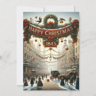 Pour Fêtes Annuelles Cartes de 'Joyeux Noël' Inspirées de Dickens