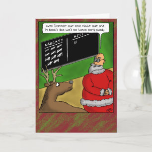 Pour Fêtes Annuelles Cartes de Noël amusantes : Naughty et Nice