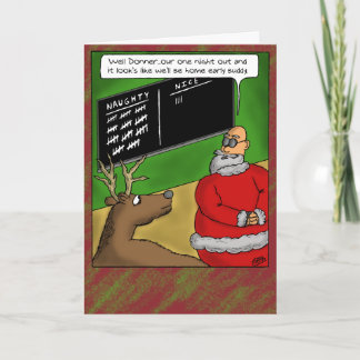 Pour Fêtes Annuelles Cartes de Noël amusantes : Naughty et Nice