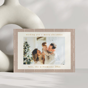 Pour Fêtes Annuelles Cartes de Noël avec deux photos géométriques groov