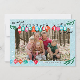 Pour Fêtes Annuelles Cartes de Noël avec photo rétro des années 50