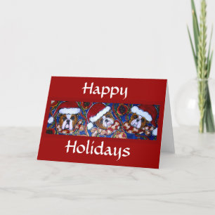 Pour Fêtes Annuelles Cartes de Noël Bulldog