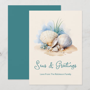 Pour Fêtes Annuelles Cartes de Noël Côtières & Salutations