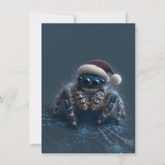 Pour Fêtes Annuelles Cartes de Noël d'araignée sauteuse foncée