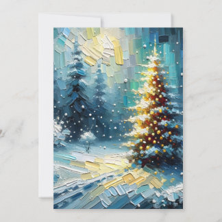 Pour Fêtes Annuelles Cartes de Noël d'arbre de Noël de peinture à l'hui