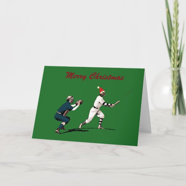 Pour Fêtes Annuelles cartes de noël de baseball (Devant)