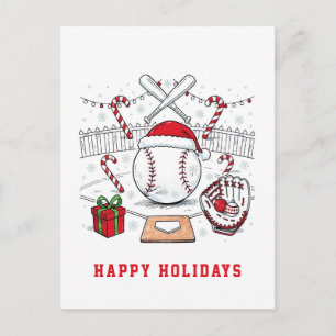 Pour Fêtes Annuelles Cartes de Noël de baseball de vacances