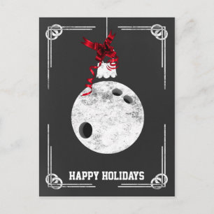Pour Fêtes Annuelles Cartes de Noël de bowling sur tableau noir