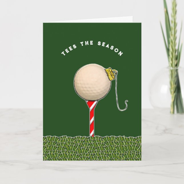 Pour Fêtes Annuelles Cartes de Noël de golf (Devant)
