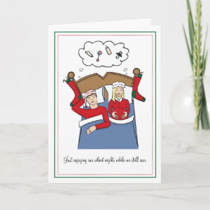Pour Fêtes Annuelles Cartes de Noël de Grossesse - BLONDE Silence Night