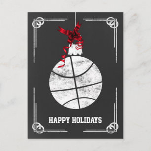 Pour Fêtes Annuelles Cartes de Noël de joueur de basket-ball sur tablea