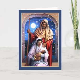 Pour Fêtes Annuelles Cartes de Noël de la Sainte Famille Africaine