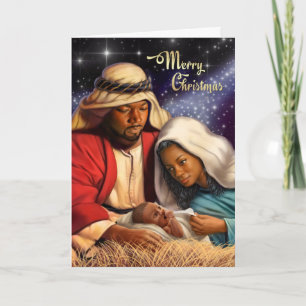 Pour Fêtes Annuelles Cartes de Noël de la Sainte Famille Africaine