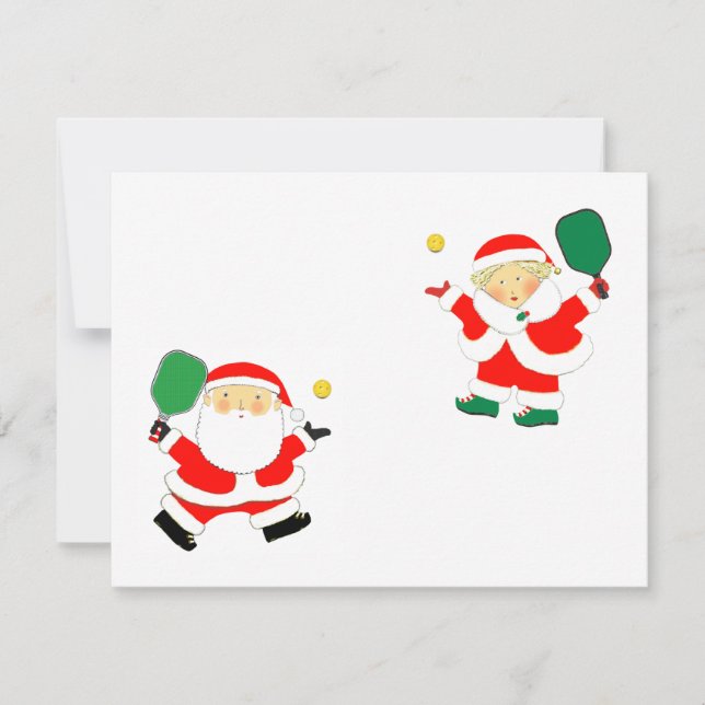 Pour Fêtes Annuelles Cartes de Noël de Pickleball (Devant)