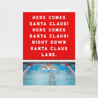 Cartes de Noël de vacances de natation