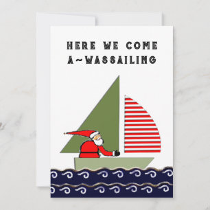 Pour Fêtes Annuelles Cartes de Noël de voile