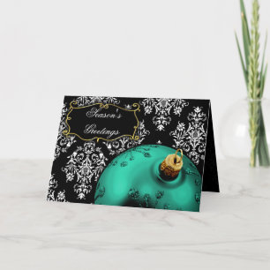 Pour Fêtes Annuelles Cartes de Noël d'entreprise aqua