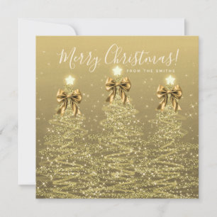 Pour Fêtes Annuelles Cartes de Noël élégantes Vacances d'or Arbres de N