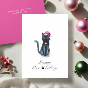Pour Fêtes Annuelles Cartes de Noël en Chat Noir