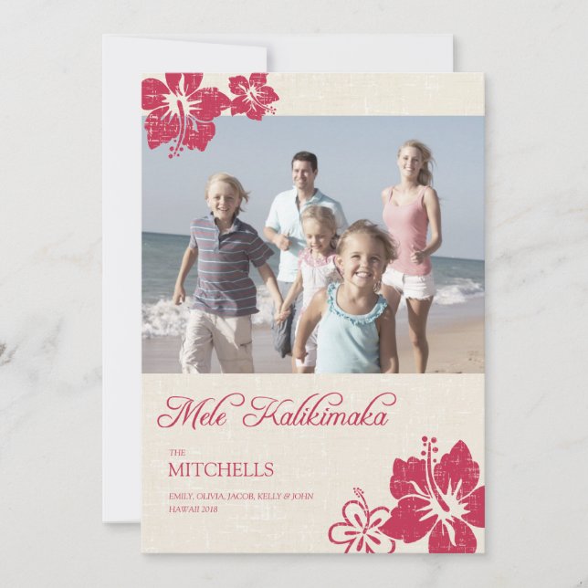 Pour Fêtes Annuelles Cartes de Noël hawaïennes (Devant)