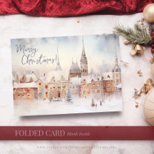 Cartes de Noël, Joyeux Noël Paysage d'hiver