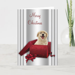 Pour Fêtes Annuelles Cartes de Noël Labrador Golden Retriever