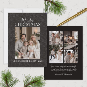 Pour Fêtes Annuelles Cartes de Noël modernes avec flocons de neige élég