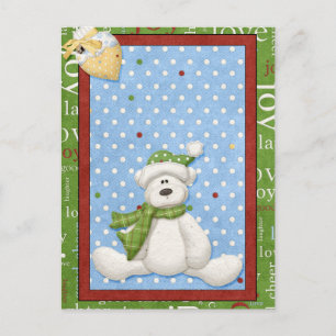Pour Fêtes Annuelles Cartes de Noël Ours Polaire